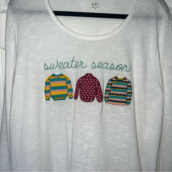 Cato White Long Sleeve Top - Picture 2 of 4